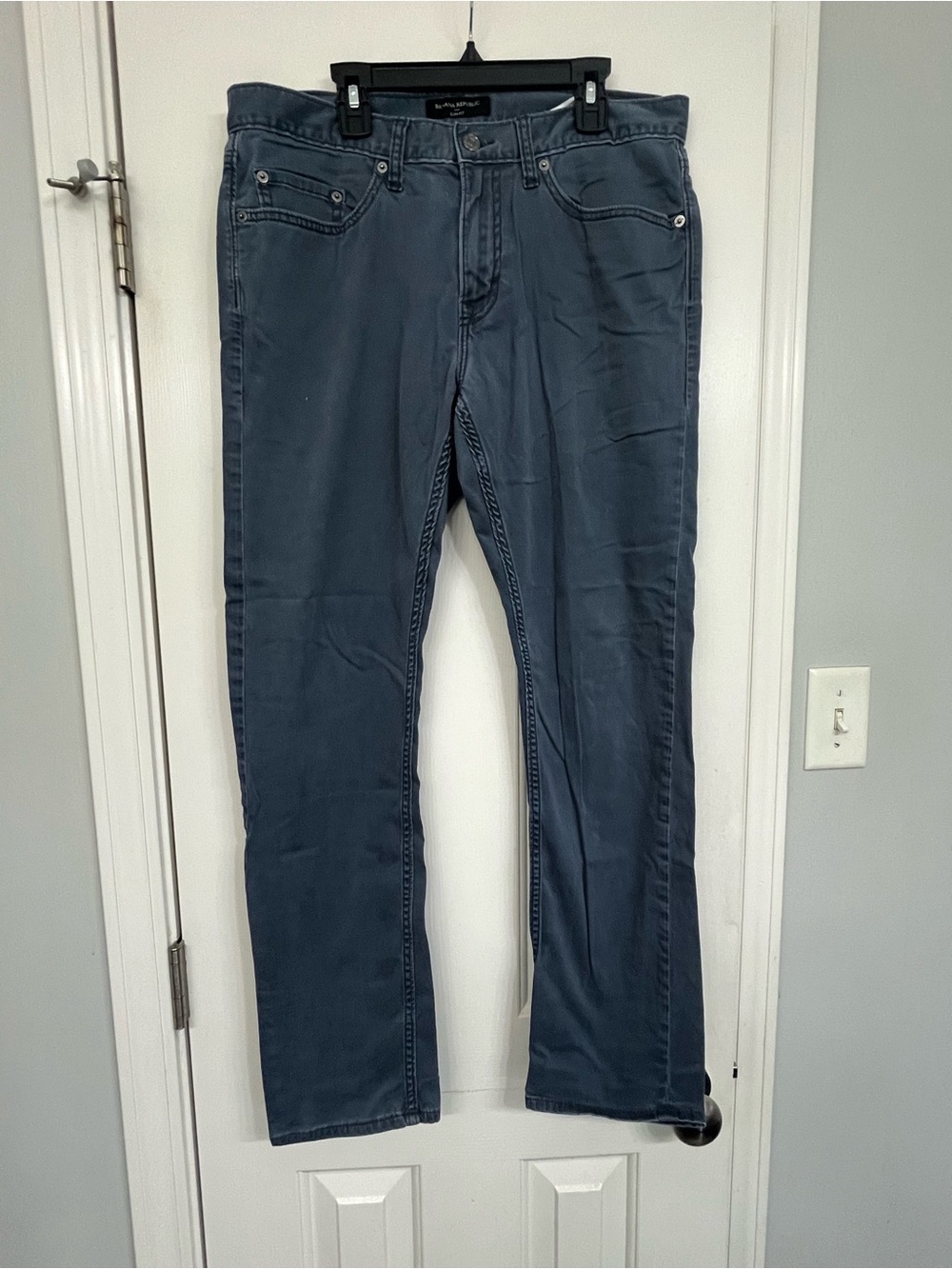 Banana Republic Men's Slate Blue Slim Straight Jeans